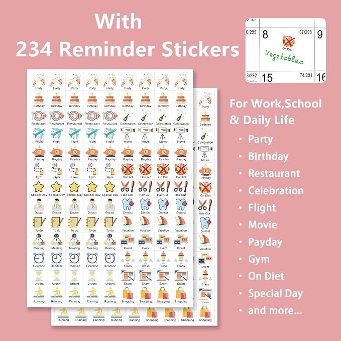 Small Desk Calendar 2026-2027, Koncci Standing Flip Desk Calendar with Stickers (July 2026-December 2027), US Holidays Marked Desktop Planner for Easy Organizing (7" x 8.5")