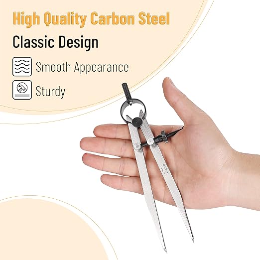 Mr. Pen- Adjustable Divider Leather Compass, 8 Inch, Lockable Metal Compass | Wing Dividers for Leather, Woodworking Compass, Compass for Woodworking, Large Compass for Woodworking, Wing Divider