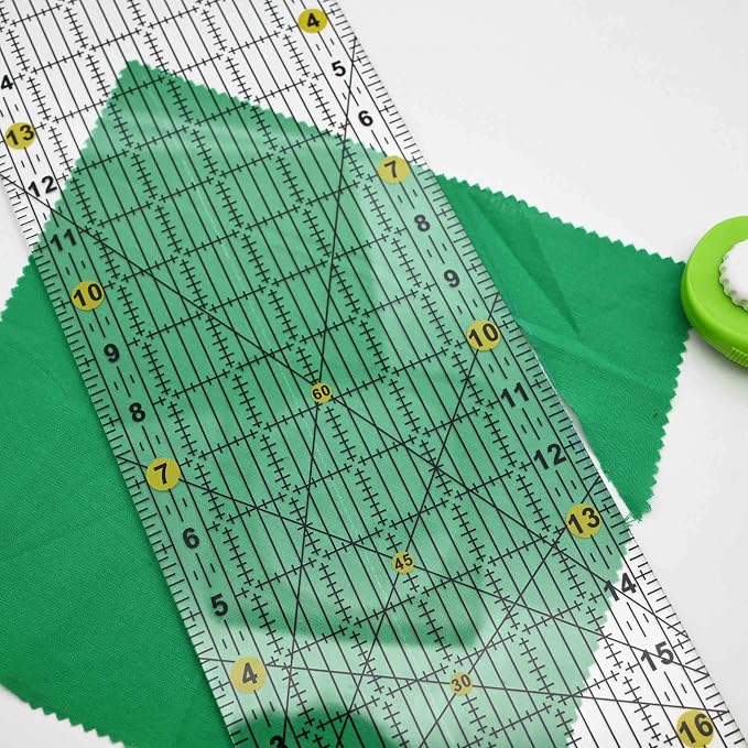 Quilting Ruler,Quilting Templates,Sewing Quilt Rulers,Acrylic Curved Corner Cutter,Precision Fabric Cutting Patchwork Tool for Quilting Sewing Craft DIY Projects,Yellow 6"x17"