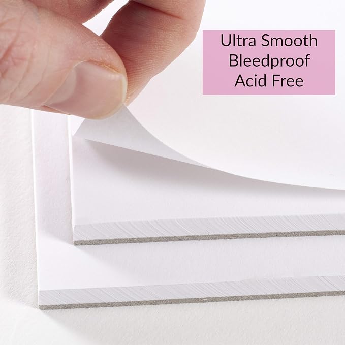 Marker Paper - 9 x 12 inch Marker Paper Sketchbook, 50 Sheets Per Pad, White Acid-Free, 75 GSM Paper, Lightweight and Sketching and Drawing Pages, (Pack of 2)