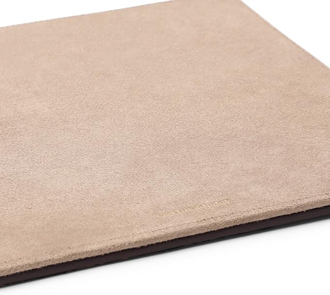 Leatherology Brown Classic Leather Mouse Pad – Full-Grain Leather Desk Pad with Microsuede Bottom – Ergonomic, Durable & Stylish Workspace Accessory