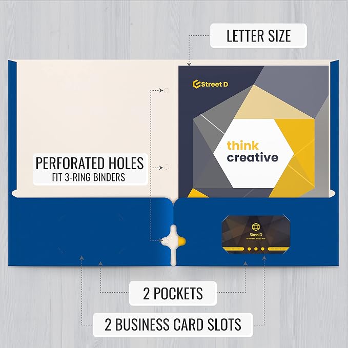 Better Office Products 2 Pocket Folders Bulk, Letter Size Paper Portfolios Case of 100, Assorted Primary Colors, Durable Folders Bulk for School, Office, Classroom Organization & Filing