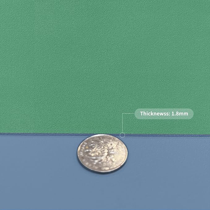 Faux Leather Table Cover,1.8mm Thick,36x60 Inch Table Protector,Table Protector for Dining Room Table,Dining Table Cover,Table Cover Protector(Grayish Blue+Dark Green,36x60)