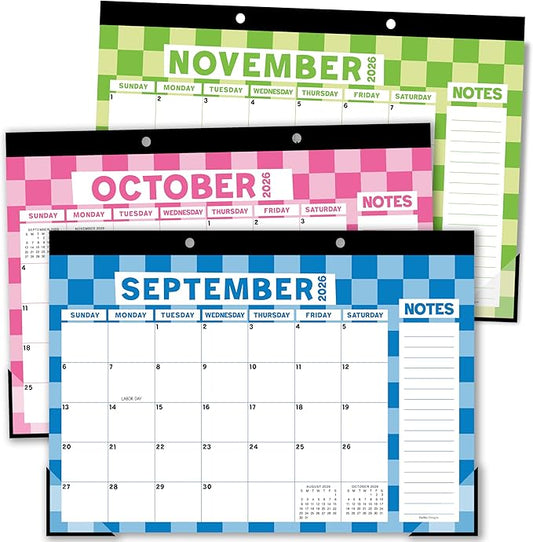 Hadley Designs Large Teacher Desk Calendar 2026-2027 - Desktop Calendar 2026, 18-Month Academic Desk Calendars for School, Home & Office, Cute Classroom Must Haves, Back to School Teacher Gifts