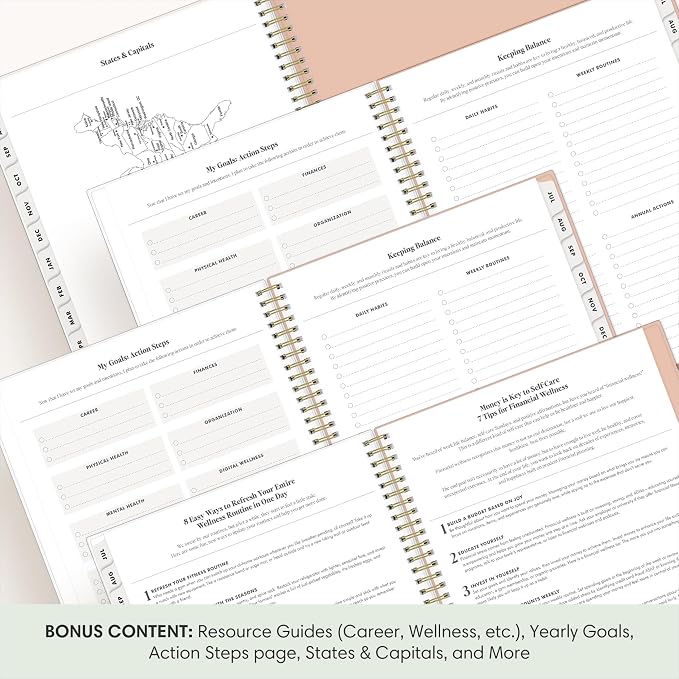 Blue Sky 2026-2027 Weekly & Monthly Academic Planner, 8.5"x11", Bengala | July 2026 - June 2027, Flexible Cover, Wirebound, Laminated Tabs, Storage Pocket, Stickers, Academic Year, The Everygirl