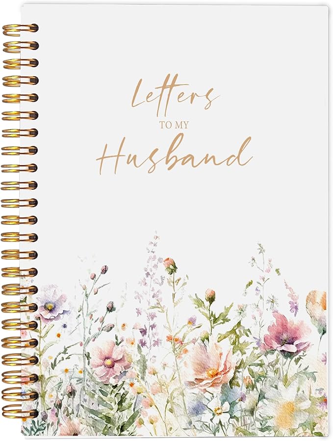 Memorial Gifts for Loss of Husband - Grief Journal, Sympathy Gifts Bereavement, Letters to My Husband Spiral Journal Notebook 5.5x8.3