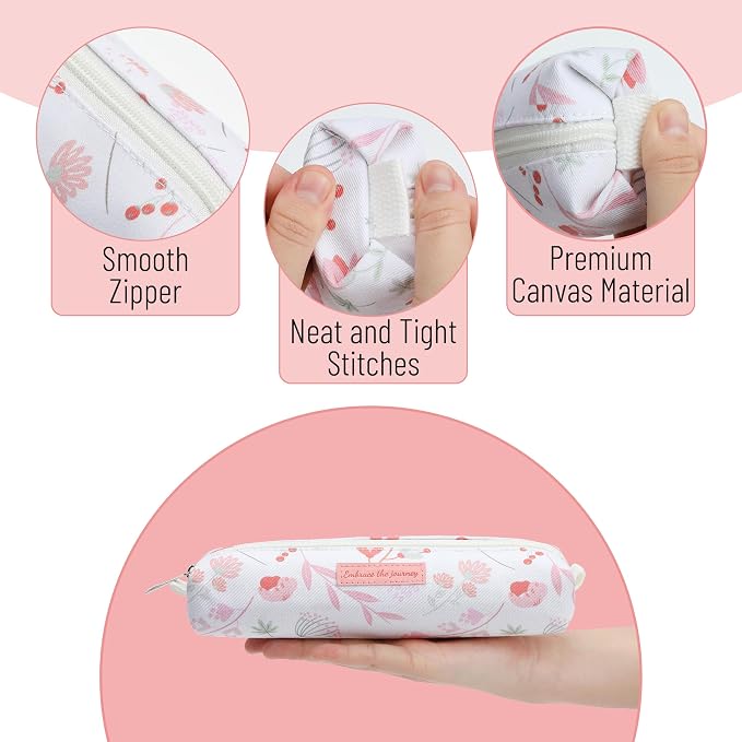 Mr. Pen- Cute Pencil Case Pouch, Multipurpose Canvas Bible Pencil Pouch | Smooth Zipper, Premium Material, Neat Stitches, Ideal for Stationery, Cosmetics, Electronics, School, Office, Travel
