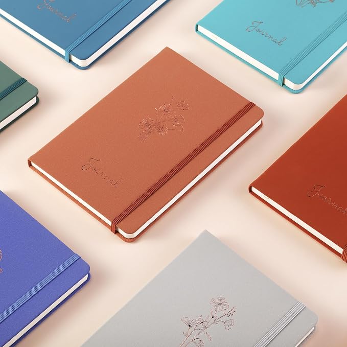Lined Journal Notebook –A5 PU Leather Hardcover Notebook, 100gsm Thick Bleedproof Paper with Inner Pocket – 192Pages Lined Writing Journal for Students Women Note Taking - Sage Green