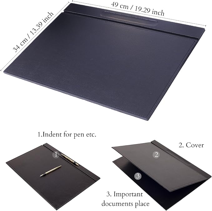 Leather Desk Organizer Set, 10-Piece Office Desk Accessories, Executive Desk Set for Professional