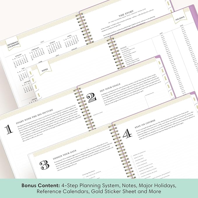 Blue Sky 2027 Day Designer Weekly & Monthly Planner, 8.5"x11", Kerridge | January 2027 - December 2027, Clear Pocket Cover, Durable Twin Wire Binding, Storage Pocket, Stickers