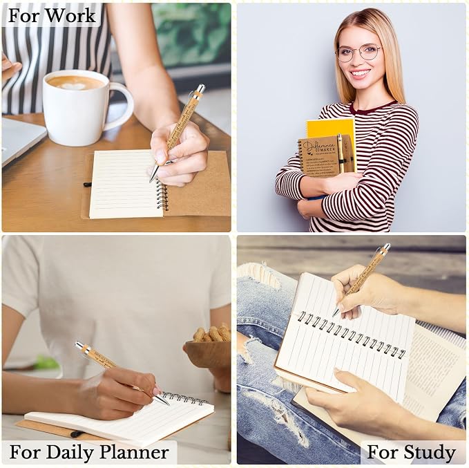 Jetec 50 Sets Inspirational Notebook Bulk Back to School Gifts Motivational Notebook with Pen and Sticky Notepad Employee Appreciation Gift for Teacher Student Coworker School Office (Difference Maker)