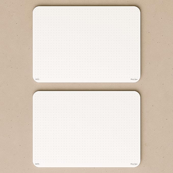 CLEVER SIGNS A5 Dot Grid Notepad – 2 Pack (5.8" x 8.3") – Medium Dotted Memo Desk Pads, Premium Paper with Cardboard Back Support – Mouse Pad Notepad, Ideal for Note-Taking, Planning, Sketching & Journaling