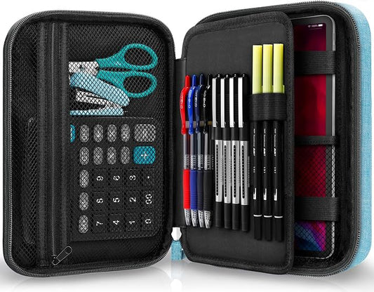 Zannaki Big Capacity Storage Pouch Marker Pen Pencil Case Simple Stationery Bag Box Art Tool & Sketch Storage Boxes for Bullet Journal Middle High School Office College Student Girl Women Adult Teen