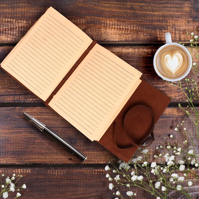 moonster Leather Journal Lined Notebook - Embossed Tree of Life, 8 x 6 Inches Diary, Leather bound Journal for Women - 400 Pages College Ruled Paper - Inspirational Gifts Leather Notebook