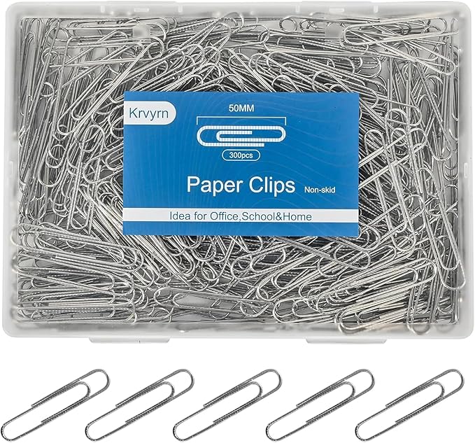 Large Paper Clips Non-Skid,2' Jumbo PaperClips,300 Pcs Metal Paper Clips. | Large Paper Clips Non-Skid, 2 Inch Jumbo PaperClips, 300 Pcs Metal Paper Clips,Paperclips for Office&School Supplies.