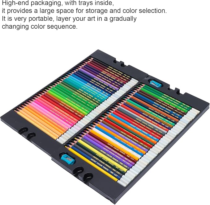 Pastel Colors Colored Pencils Set, Oil Pastel Pencils for Artists, Colored Pencils Oil Based Soft Core Color Pencils Set For Painting Sketching (72 color lead)