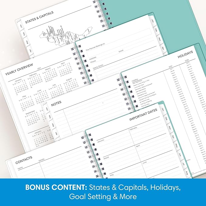 Blue Sky 2027 Weekly & Monthly Planner Calendar, 5"x8", Chloe | January 2027 - December 2027, Flexible Frosted Cover, Durable Twin Wire Binding, Laminated Tabs