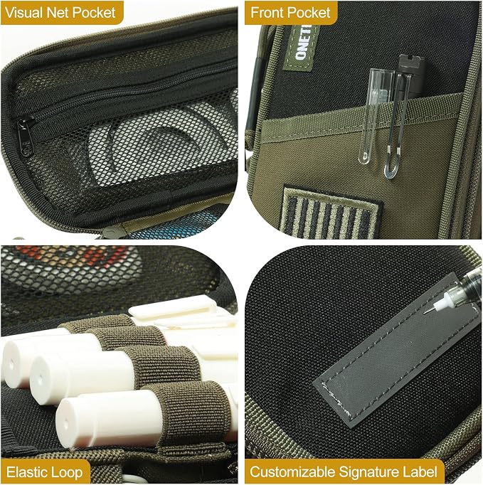 ONETIGRIS Pencil Pouch for Boys, Zipper Multi-Slot Large Capacity | Pencil Case, School Office Supplies Stationery, Pencil Bag Organizer with Pens Sleeve Holder
