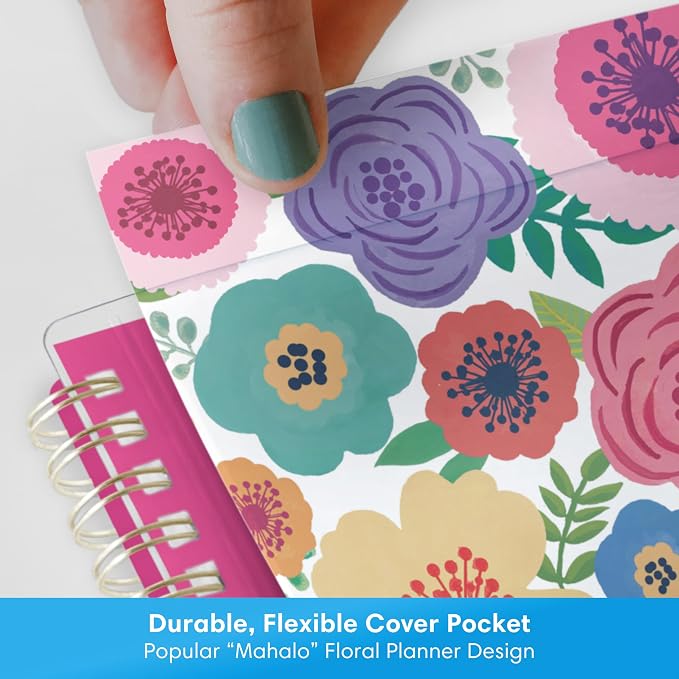 Blue Sky 2026-2027 Weekly & Monthly Academic Planner, 8.5"x11", Mahalo | July 2026 - June 2027, Flexible Pocket Cover, Wirebound, Storage Pocket, Laminated Tabs, Academic Year