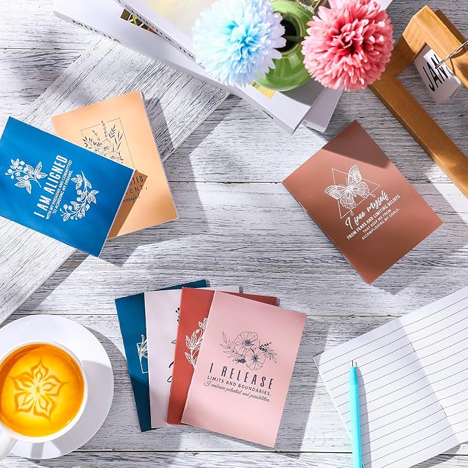 Tatuo 24 Pcs Positive Affirmation Notebooks for Women Inspirational Notebook Small Motivational Encouragement Notepads Daily Affirmations Journal for End of Year Students Teacher Coworker Self Care