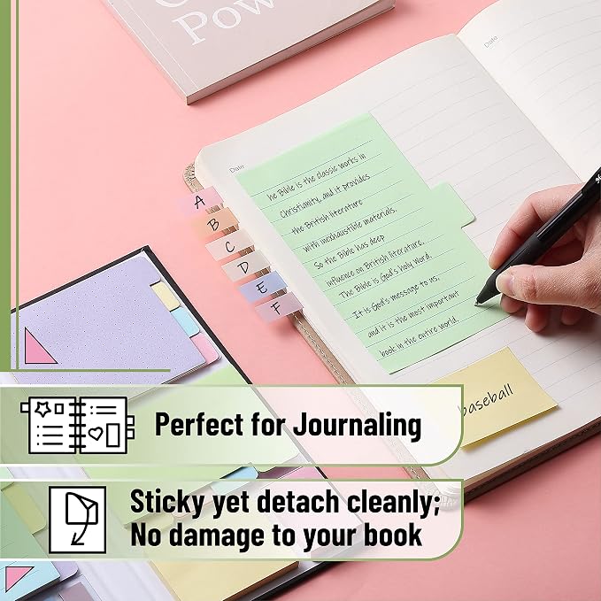 Mr. Pen- Sticky Notes Set, 410 Pack, Ruled | Dotted & Blank Notes with 150 Index Tabs, Divider Sticky Pads for Bible Study, Office, School, Planning
