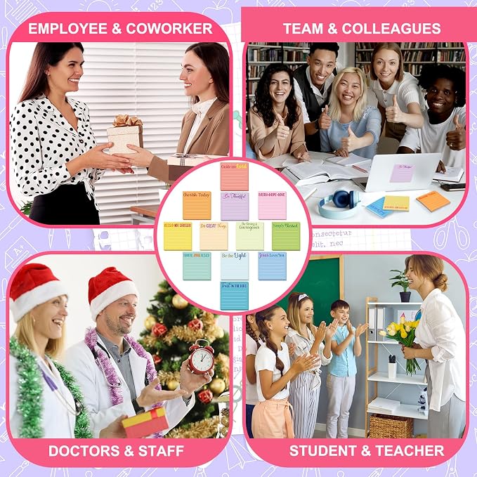 Yinder 24 Pcs Sticky Notes Gifts Bulk,Bible,Light Color