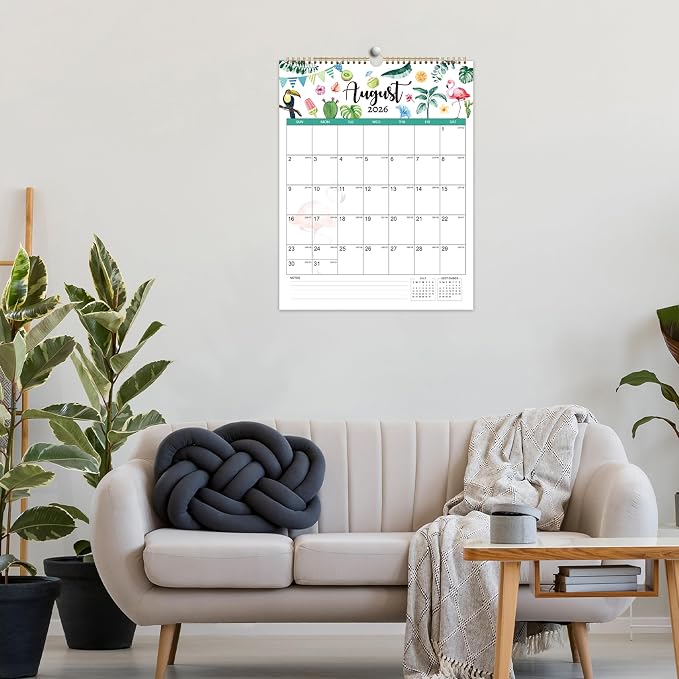 Calendar 2026-2027 - Wall Calendar 2026-2027, July 2026 - December 2027, 11.49'' x 14.56'', Vertical Wall Calendars with Julian Dates, Hanging Hole, Thick Paper