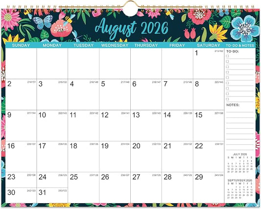 2027 Calendar - Wall Calendar 2027, 14.8'' x 11.5'', July. 2026 - Dec. 2027, Large Blocks, 2027 Wall Calendars with Julian Dates, Thick Paper
