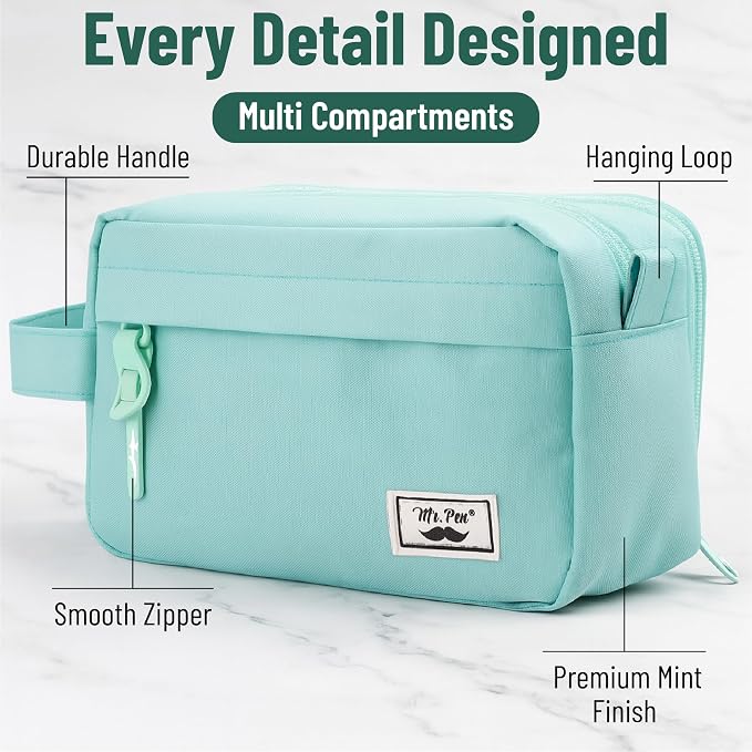 Mr. Pen- High Capacity Pencil Case, Large Pencil Pouch with 3 Compartments and 2 Pockets, Large Pencil Bag with Smooth Zipper, Cute Pencil Case Pouch Organizer, School Supplies for Teens
