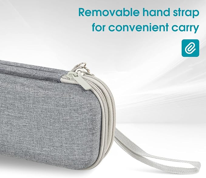 ProCase 2-Layer Hard Pencil Case, Large Capacity Storage Box Pouch, Grey | Stationery Holder Organizer with Zipper Fits Pens Desk Office & School Supplies