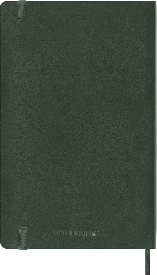 Moleskine 2026-27 18-Month Weekly Planner, Large, Myrtle Green, Softcover | July 2026-December 2027 Large (5" x 8.25") 208-page weekly planner with ruled notes pages, stickers, and expandable pocket.