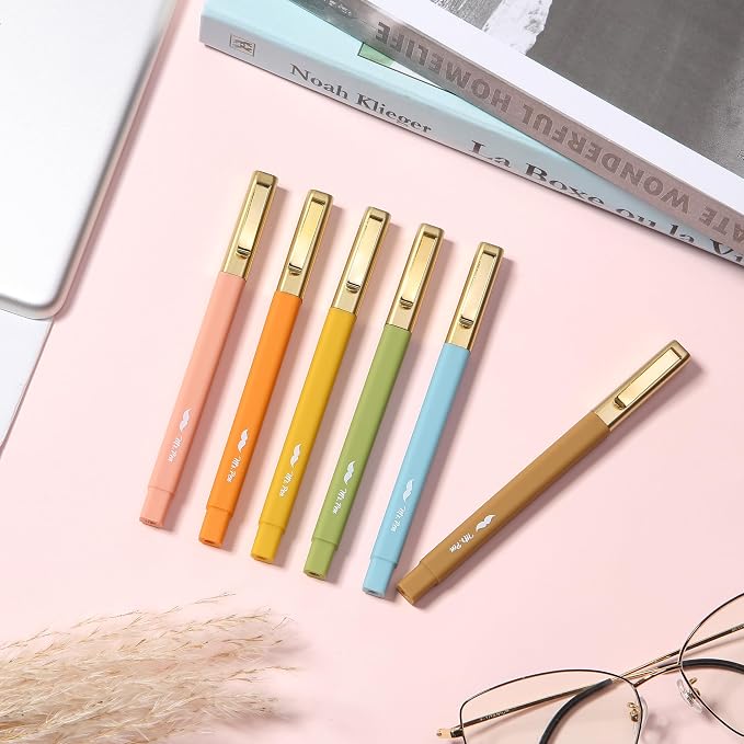 Mr. Pen- Aesthetic Highlighters and Pens No Bleed, 12 Pack, Black Ink Pens | Warm Fall, Bible Highlighters and Pens No Bleed, Fast Dry and No Smear for Bible Journaling, Planner, School Supplies