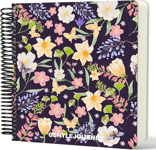 Hardcover Sketchbook,7.2"x8.3" Spiral Bound Drawing Pad,Violet Haze Garden | 150gsm(92lb)Acid-Free Thick Paper,Blank Art Journal for Adults,Artists&Beginners,Ideal for Sketching,Doodling and Mixed Media