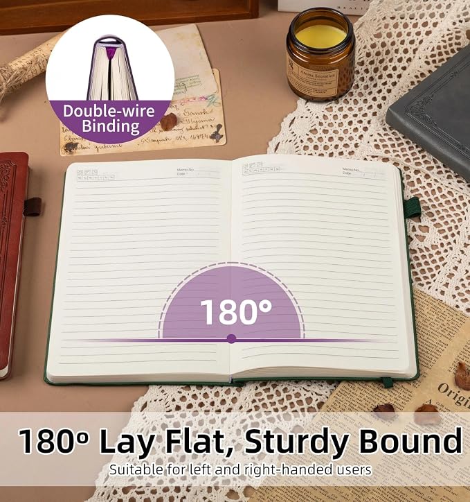 Lined Journal Notebook, A5 Leather Vintage Journals for Writing, 288 Pages College Ruled Notepad for Women Men, Vegan Leather Daily Notebook for Work, School, Travel, Note Taking(Celtic Star, Purple)