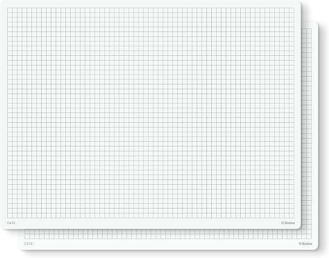 Notsu Graph Notepads 8.5 x 11 inch, 2 Pack | Minimalist Graphing Memo Mouse Pads with Premium Thick Paper, Letter Size