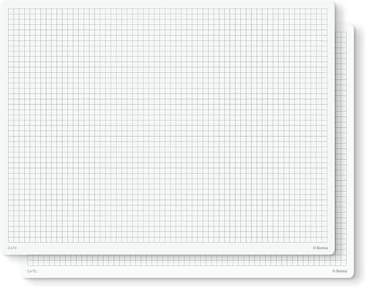 Notsu Graph Notepads 8.5 x 11 inch, 2 Pack | Minimalist Graphing Memo Mouse Pads with Premium Thick Paper, Letter Size