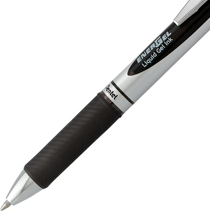 Pentel EnerGel RTX Retractable Liquid Gel Pen Canister, Black Ink (BL77PC36A) (Pack of 1, 36 Count Total)