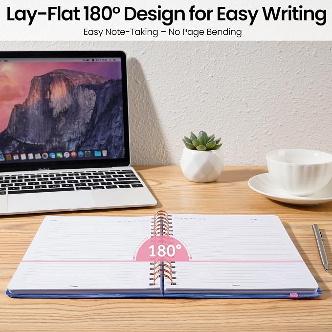CICPAP Lined Spiral Journal Notebook, A5 College Ruled Notebook for Journaling, Note-Taking, and Daily Planning, Durable Hardcover with an Elegant Design, Sunset