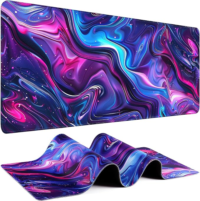 Gaming Mouse Pad - (31.5"×11.8") Topographic Large Mouse Pads for Desk - Desk Mat for Keyboard and Mouse with Non-Slip Base, Desks Pad Matfor Game/Office & Home