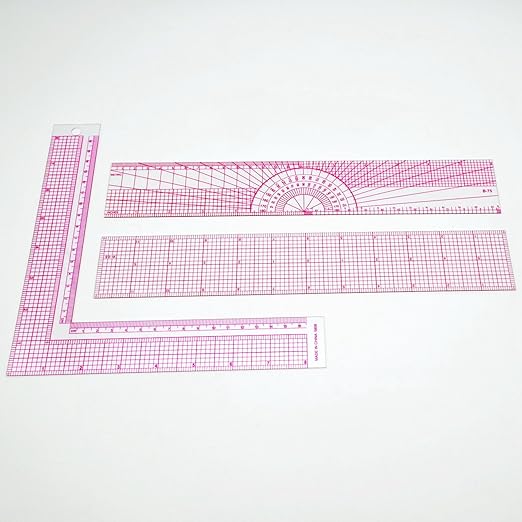 Clear Metric Sewing Rulers,French Curve Sewing Rulers Set,Sewing Tools Supplies for Quilting, Dressmaking, Tailors, Designers, Flexible PVC, 9PCS