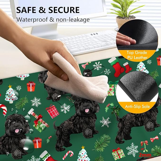 Heated Mouse Pad with 3 Levels Heated & 3 Hours Auto Shut-Off Mouse Pad for Warming Hands in Office Home, 31.5" x 13"Large Safe Desk Mat Hand Warmer Dog