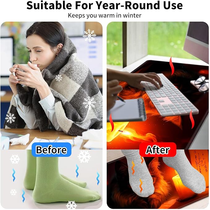 Heated Desk Pad Mouse Pad,Heated Desk Mat,with 3 Heating Levels & 3 Hours Auto Shut-Off,Leather 23.6"*14.2" Gaming Mouse Laptop Mat,Foot Warmer,Cute Cat Candlelight