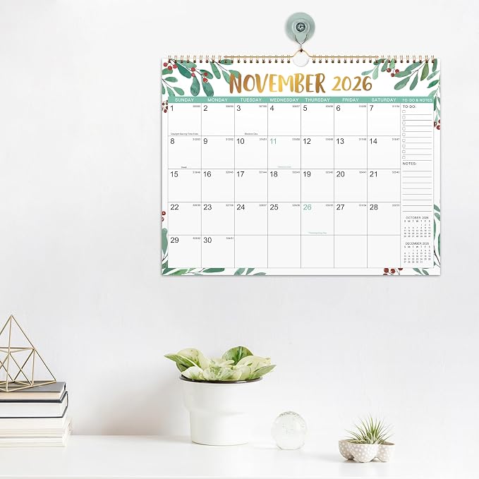 Wall Calendar 2026-2027, 2026-2027 Calendar with 18 Months from Jul. 2026 to Dec. 2027, Calendars 2026-27 Perfect for Office & Home, 11.5" x 15"