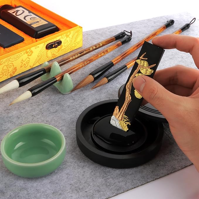 Chinese Calligraphy Brushes Set | Professional Sumi Water Writing, Japanese Painting Set, For Beginners