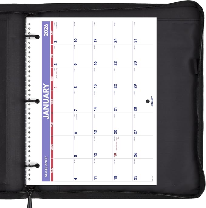 AT-A-GLANCE 2026 Wall Calendar, 8.5" x 11", Small, Unruled Blocks, Monthly (PM1702826)