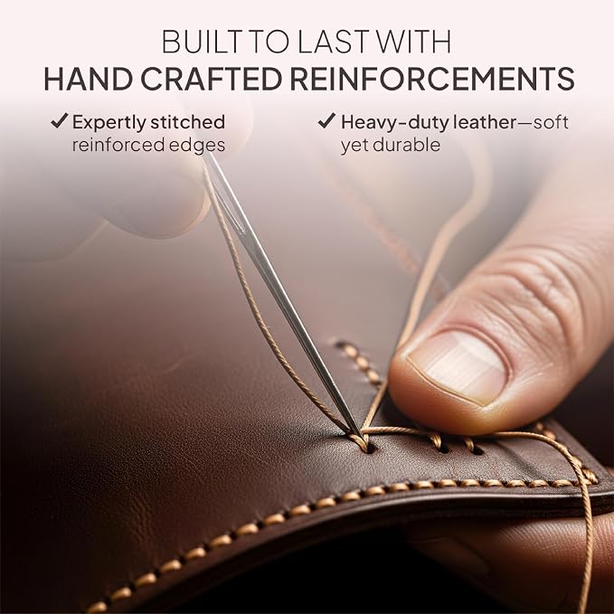 Brown XL Leather Journal Cover 7.5 x 9.5 – Refillable Genuine Leather Notebook Cover for Composition Notebook, Planner & Diary – Handmade Protective Travel Writing Case