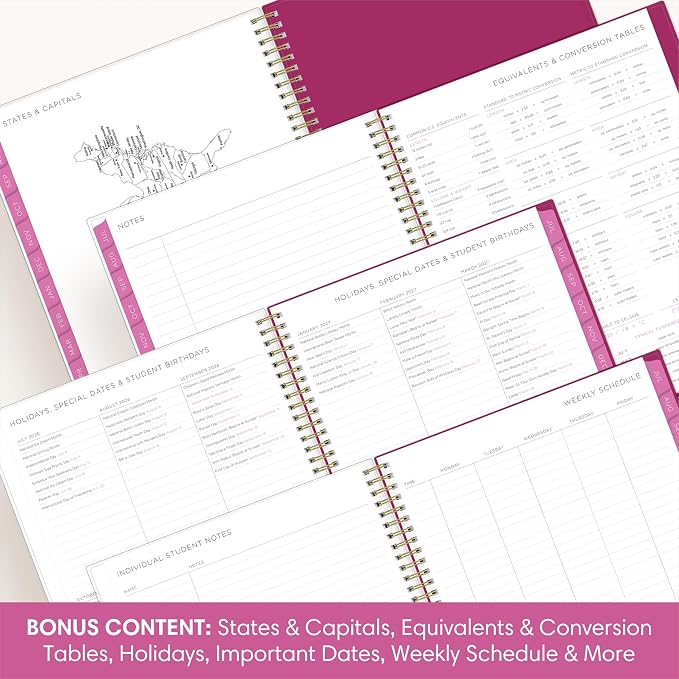 Blue Sky 2026-2027 Weekly & Monthly Academic Planner, 8.5"x11", Summertime | July 2026 - June 2027, Flexible Cover, Wirebound, Laminated Tabs, Storage Pocket, Stickers, Academic Year, Kelly Ventura