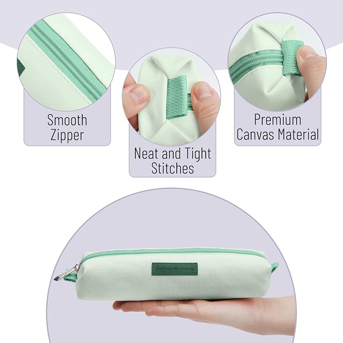 Mr. Pen- Cute Pencil Case Pouch, Multipurpose Canvas Bible Pencil Pouch | Smooth Zipper, Premium Material, Neat Stitches, Ideal for Stationery, Cosmetics, Electronics, School, Office, Travel