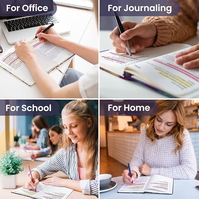 Lined Journal Notebook for Women & Men, Hardcover Leather Journal for writing, A5 College Ruled Notebook for Work & Note Taking, Perfect for Office School Home Supplies, 160 Pages, Lavendar Floral