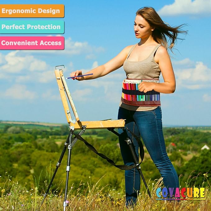 covacure Colored Pencils, Premier Color Pencil Set With 36 Colouring Pencils,Sharpener and Canvas Pencil Bag
